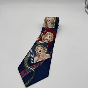 Marilyn Monroe Silk Tie Serafino Handmade Hollywood Film Reel Novelty Necktie